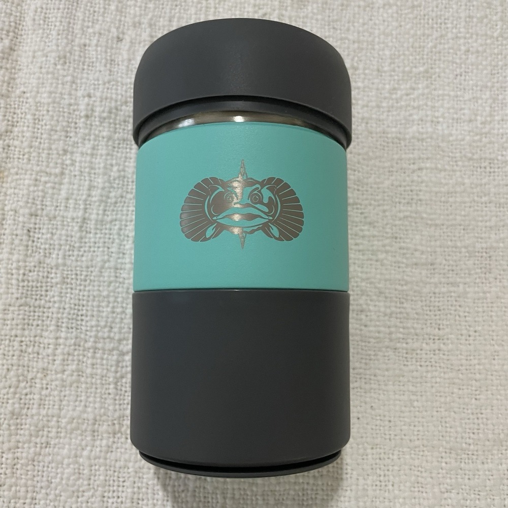 Toadfish Non-Tipping Stainless Steel Fishing Boat Suction Can Cooler Teal EUC‎